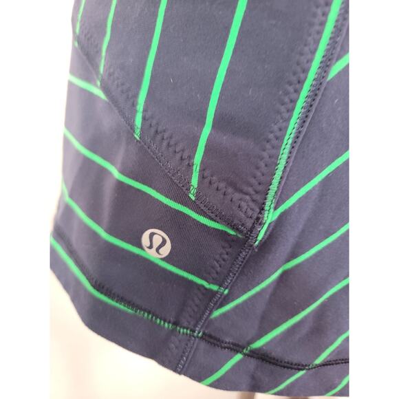 LULULEMON Jacket SZ 6* Forme Full Zip Womens Stripe Inkwell Blue Green Bean - Picture 4 of 9